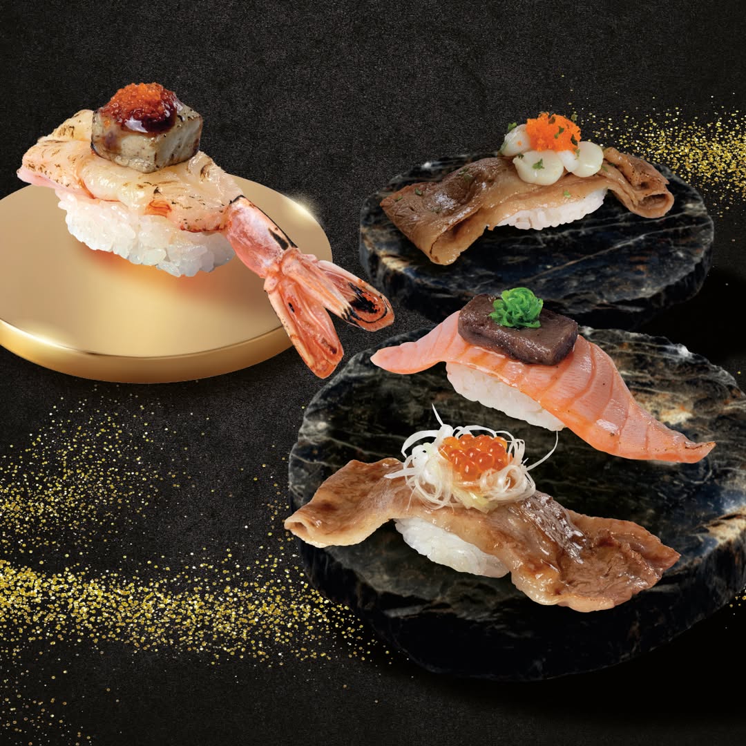 A vibrant selection of sushi and sashimi from Sushi Express