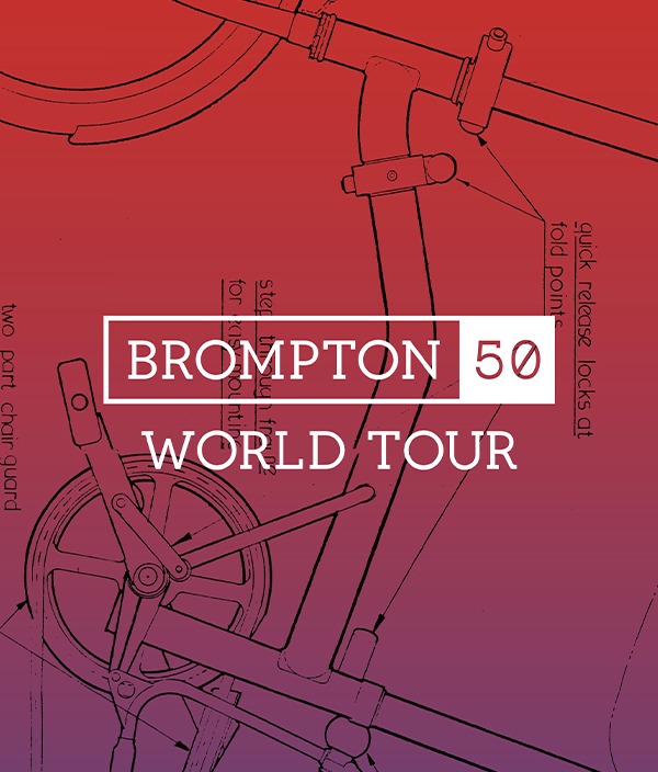 Brompton bikes on display at the exhibition