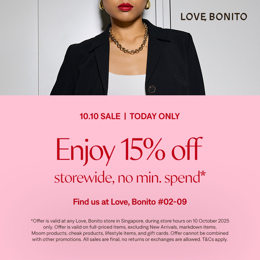 Love, Bonito 10.10 Sale promotional image featuring stylish apparel