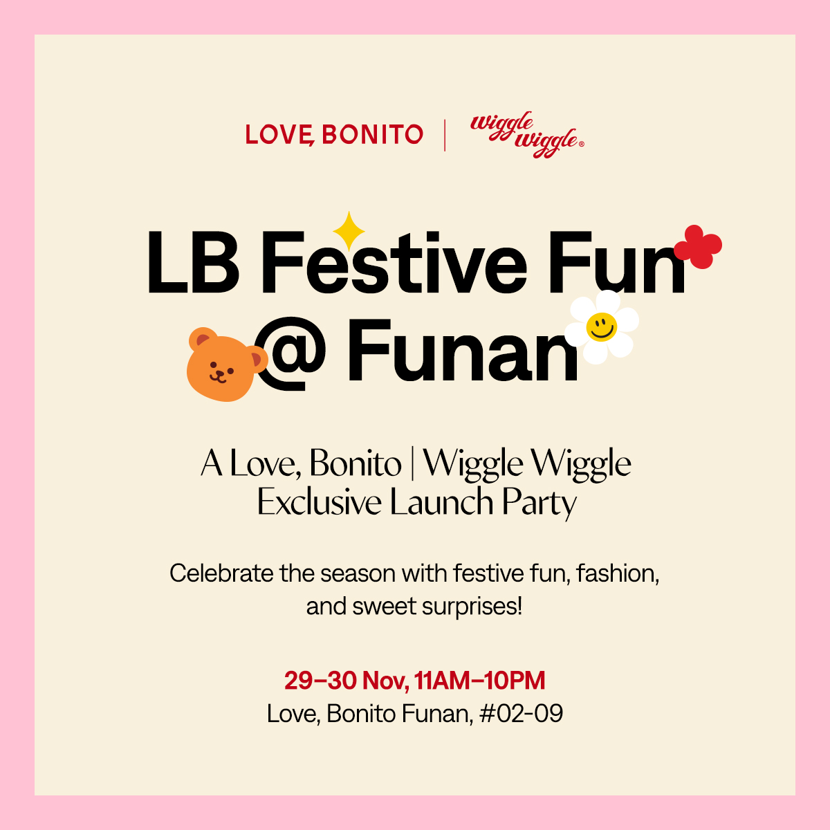 Funan store event ambiance during festive launch