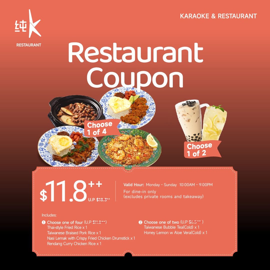 Pure K KTV: Exclusive Dining Deal at Funan!