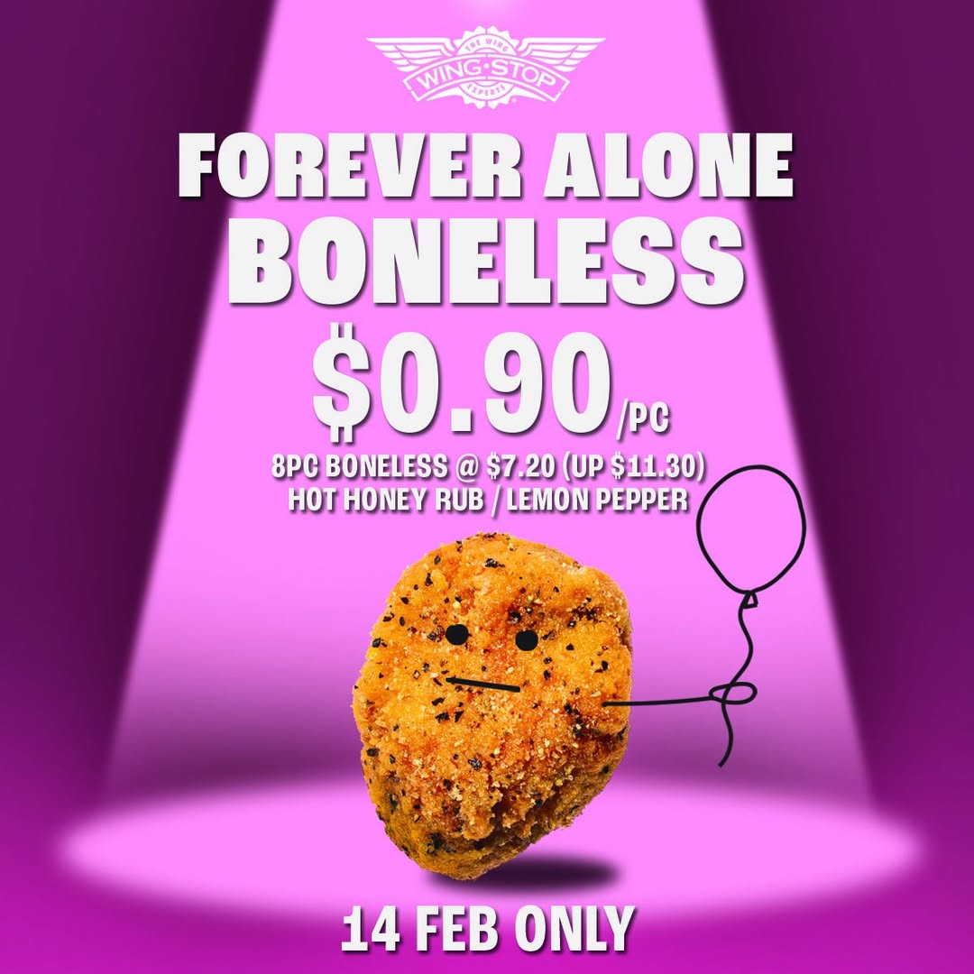 A delicious serving of Wingstop boneless wings with savory sauce