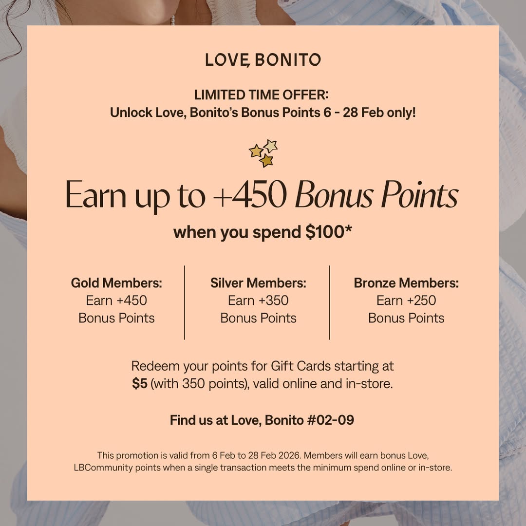 A stylish display at the Love, Bonito store.