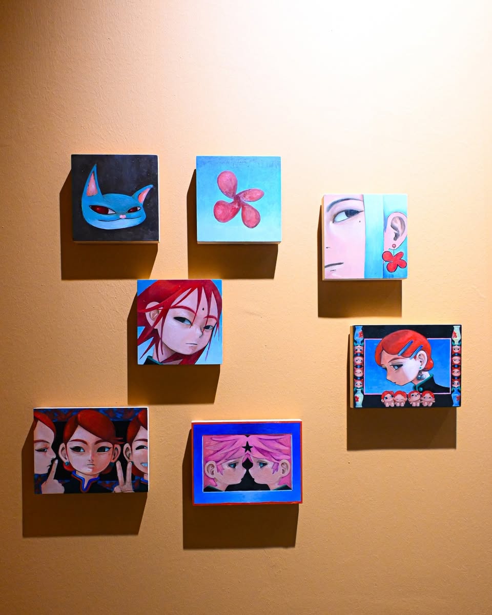 Vibrant digital art piece from Memory Circuits exhibition