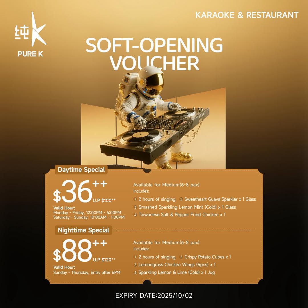 Pure K's Daytime & Nighttime Karaoke Specials Poster