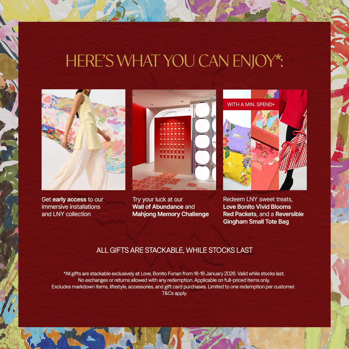 Heritage-inspired decor at the Love, Bonito pop-up