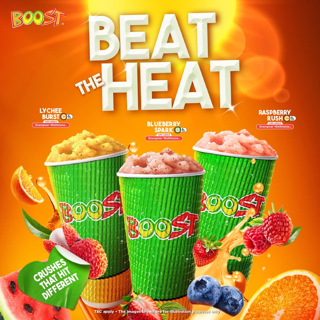 A refreshing fruit crush drink from Boost Juice